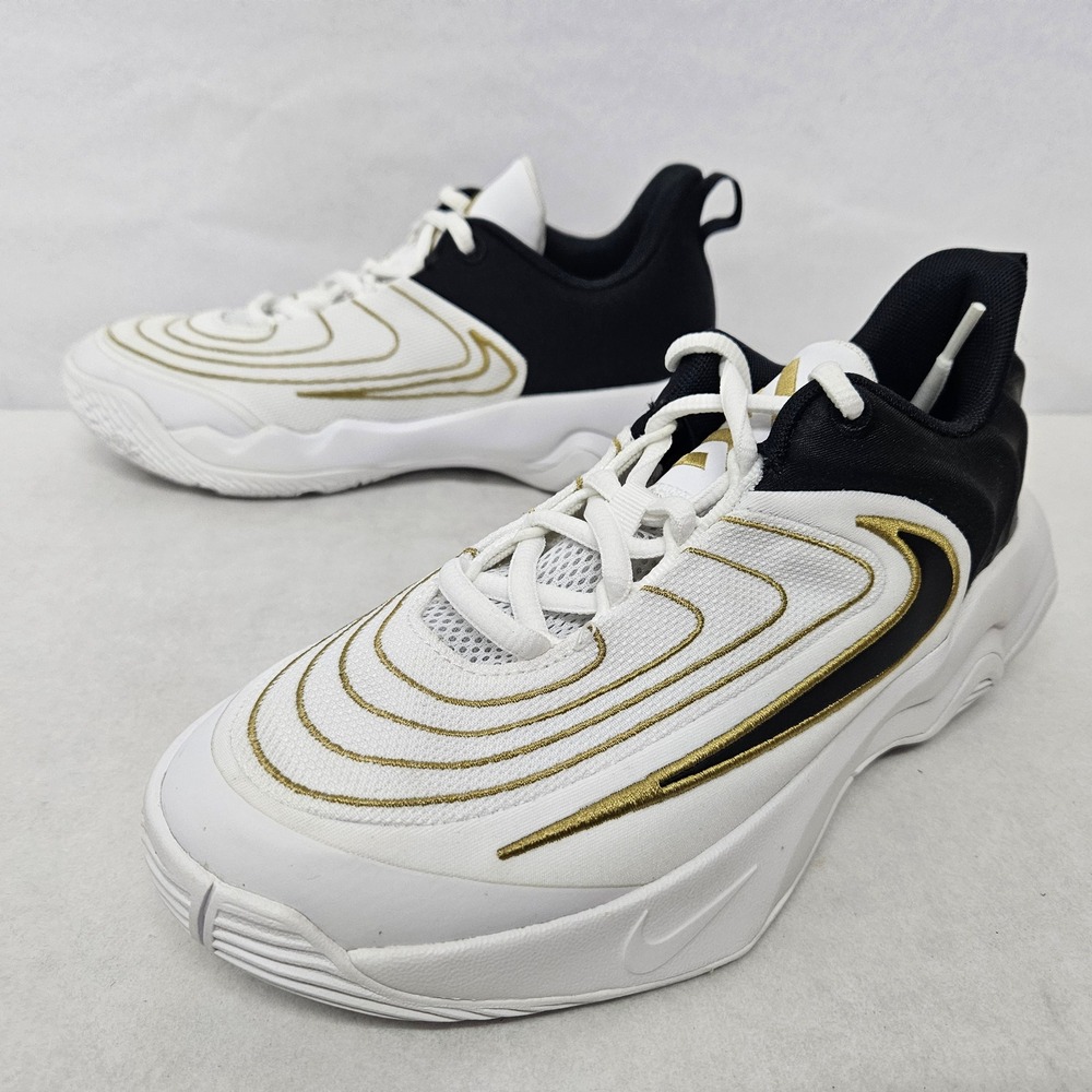 Nike Giannis Immortality 4 GS Shoes FZ6734-100 White Black Gold Kids Size 4.5Y - Picture 4 of 11